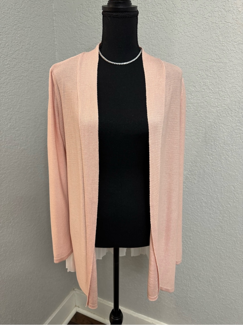 Fever Light Pink Open-Front Women's Cardigan